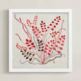 "Red Study I" - Art Print in Persimmon by Aspa Gika - Framed