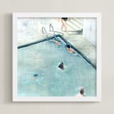 "Hot summer" - Art Print in Pool blue by Lulaloo - Framed