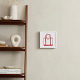"Name Tote: Custom Print" - Custom Print in Lobster by Erika Firm - In a Room