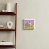 "Canary Cottage" - Art Print in Lavender Sky by Carol C. Young - In a Room