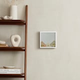 "Striped houses" - Art Print in Gray Blue by Lena Erysheva - In a Room