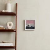 "Moon over Henry's Lake" - Art Print in Sunset Pink by Krista Messer - In a Room