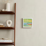 "Colorful Waves" - Art Print in Cadmium by Lucrecia Caporale - In a Room