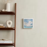 "White Blur" - Art Print in sky blue by Jennifer Hallock - In a Room