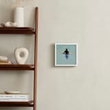 "Topanga Hat Wearing Surfer" - Art Print in cerulean by Annie Seaton - In a Room