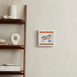 "Vintage Jersey - Orange/Navy" - Personalized Art Print in Orange/Navy by Jessie Steury - In a Room