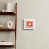 "A Bright Hi" - Art Print in Fire Orange by Karen Schipper - In a Room
