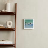 "Surf boys at Sunset" - Art Print in Aqua by Annie Seaton - In a Room
