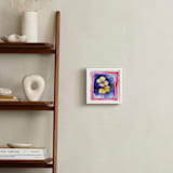 "Wild Yellows" - Art Print in DUSKY BLUE by Amelia Gluba - In a Room