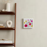 "Zinnia Field No.2" - Art Print in zinnia red by Janie Allen - In a Room