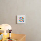 "ABC squares" - Art Print in Primary Red by Amy Hall - In a Room