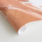 "Lost in Time" - Wall Mural in Orange by Sarah Lund - Close-up