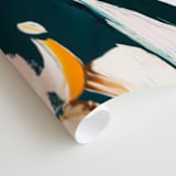 "Botanical Series #4" - Wall Mural in Sea Green by Caryn Owen - Close-up