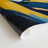 "Get To The Point" - Wall Mural in Royal Blue by Marla Beyer - Close-up