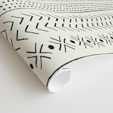 "mud cloth organic" - Wall Mural in Neutral by Erin Deegan - Close-up