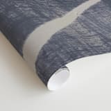 "Squiggles" - Wall Mural in Blue Grey by Camille Pietrow - Close-up