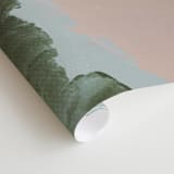 "Moving Mountains I" - Wall Mural in Earth Pink by Kayla King - Close-up