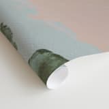 "Moving Mountains I" - Wall Mural in Earth Pink by Kayla King - Close-up