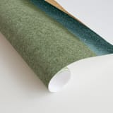 "Rolling Fields" - Wall Mural in Green by Little Valley Studio - Close-up