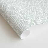 "Structure" - Wall Mural in Green by Bethania Lima - Close-up