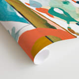 "Green Hills" - Wall Mural in Aqua by Erin McCluskey Wheeler - Close-up