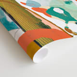 "Green Hills" - Wall Mural in Aqua by Erin McCluskey Wheeler - Close-up