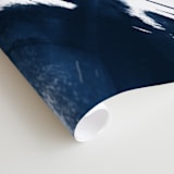 "Quietly Alive" - Wall Mural in Navy by Roann Mathias - Close-up