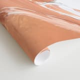 "Lost in Time" - Wall Mural in Orange by Sarah Lund - Close-up