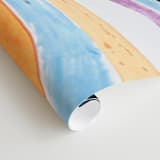 "Sun River" - Wall Mural in Orange by Lise Gulassa - Close-up