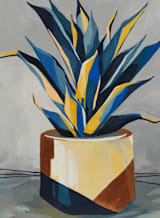 "Get To The Point" - Wall Mural in Royal Blue by Marla Beyer - Full Size