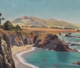 "The Wild Sonoma Coast" - Wall Mural in Copper by Amanda Phelps - Full Size