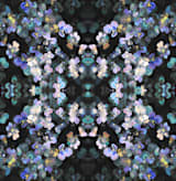 "Pansy painting - mirrores" - Wall Mural in Ocean by Oana Prints - Full Size