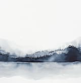 "Alaska from Sea" - Wall Mural in White by Kelsey McNatt - Full Size