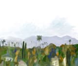 "Los Angeles landscape" - Wall Mural in Green Hills by Kelly Witmer - Full Size