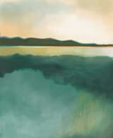 "Tranquil Harbor" - Wall Mural in Teal by AlisonJerry - Full Size