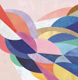 "Architecture of Flow" - Wall Mural in Blush by melanie mikecz - Full Size