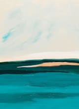 "Hawaiian Reef" - Wall Mural in Coral by Caryn Owen - Full Size