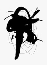 "synapse" - Wall Mural in charcoal by Ilana Greenberg - Full Size