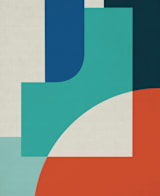 "Red Sun" - Wall Mural in Ruby Red by Jennifer Morehead - Full Size