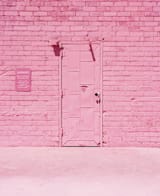 "The Pink Door" - Wall Mural in Pink by Jenna Gibson - Full Size