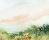 "MeadowLand" - Wall Mural in Peach by Lindsay Megahed - Full Size