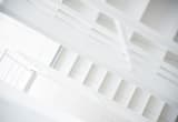 "Bright Stairway" - Wall Mural in Snowy White by Ilze Lucero - Full Size