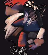"Pastel abstract splattering" - Wall Mural in charcoal by Oana Prints - Full Size