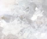 "Melody in White" - Wall Mural in misty grey by Teodora Guererra - Full Size