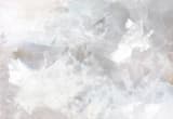 "Melody in White" - Wall Mural in misty grey by Teodora Guererra - Full Size