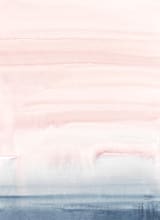 "Cascading Sky" - Wall Mural in Pink by Little Valley Studio - Full Size