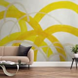 "Mountain Sunshine" - Wall Mural in Sunshine by Christina Flowers - In a Room