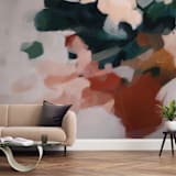 "Otonio" - Wall Mural in Blush by Parima Studio - In a Room