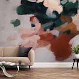 "Otonio" - Wall Mural in Blush by Parima Studio - In a Room