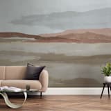 "Blushing Expanse" - Wall Mural in Sand by Kati Ramer - In a Room